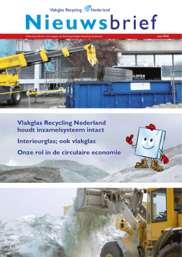 Nieuwsbrief mei 2016 - Vlakglas Recycling Nederland