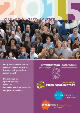 Jaarverslag ombudsman Rotterdam 2015
