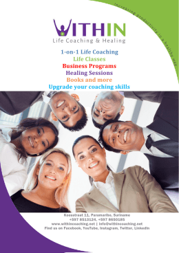 1-on-1 Life Coaching Life Classes Business Programs Healing