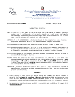 ADSS (Sostegno II grado) - Ufficio Scolastico Regionale per il Veneto