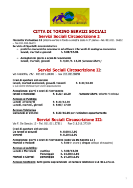 citta di torino servizi sociali