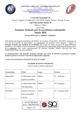 Summer Schools - Convitto Nazionale Vittorio Emanuele II