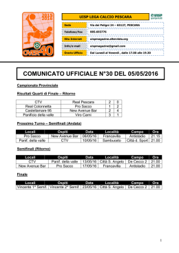 comunicato over40 n.30 - UISP Magazine.it
