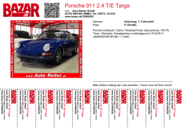Porsche 911 2.4 T/E Targa