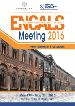 Program ENCALS meeting 2016 Milan
