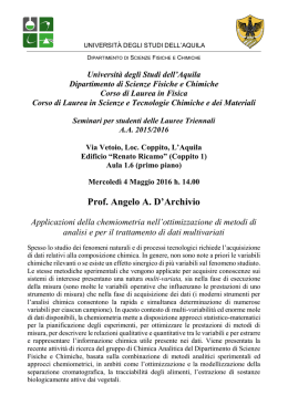 UNIVERSITÀDEGLISTUDIDELL`AQUILA Prof. Angelo A. D`Archivio