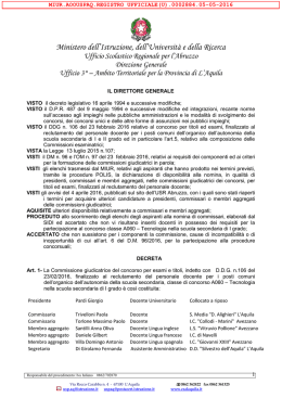 Ambito Territoriale per la Provincia di L`Aquila - USR Abruzzo