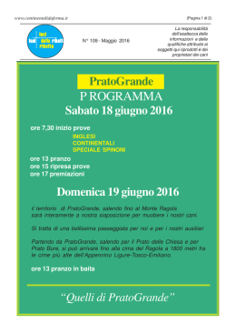 N°108 – Maggio 2016 PratoGrande programma