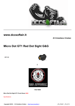 www.dccsoftair.it Micro Dot GT1 Red Dot Sight G&G