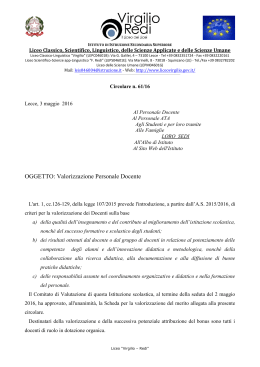 Valorizzazione Personale Docente - Liceo Virgilio-Redi