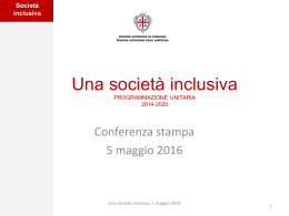 Società inclusiva - Regione Autonoma della Sardegna