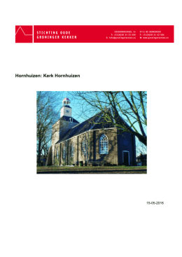 Hornhuizen: Kerk Hornhuizen - Stichting Oude Groninger Kerken