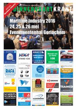 Maritime Industry 2016 24, 25 & 26 mei