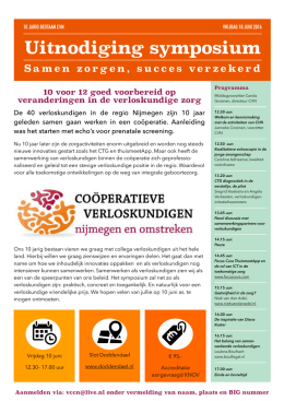 Symposium Nijmegen: Samen zorgen, succes verzekerd