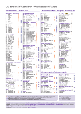 Uw zenders in Vlaanderen - Vos cha&icirc;nes en Flandre