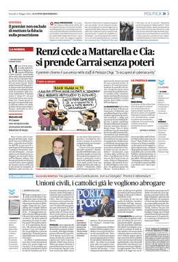 Renzi cede a Mattarella e Cia: si prende Carrai