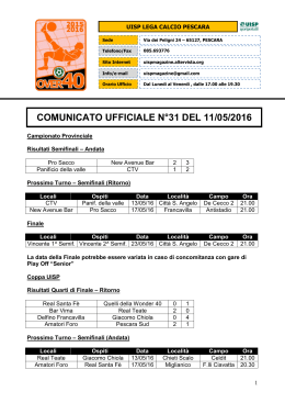 comunicato over40 n.31 - UISP Magazine.it