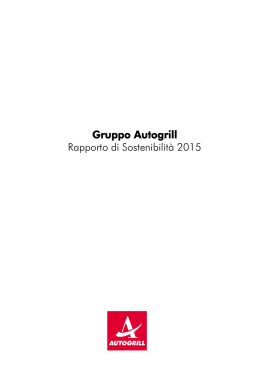 Gruppo Autogrill Rapporto di Sostenibilità 2015
