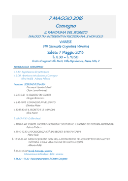CONVEGNO 7 maggio 2016 Varese