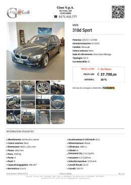 BMW 318d Sport - Stock ID: 01-N003362