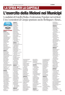 i candidati consiglieri dei municipi/5