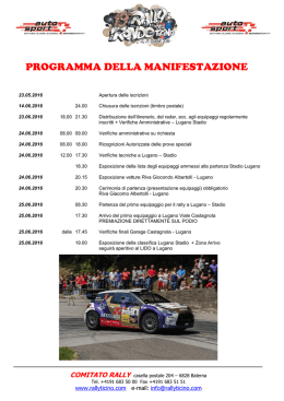 Programma - Rally del Ticino