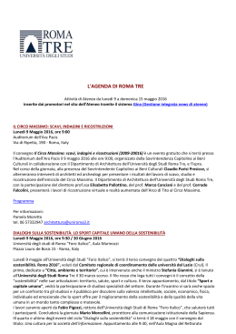 l`agenda di roma tre - GINA - gestione integrata news di ateneo