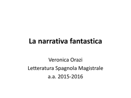 La narrativa fantastica - Dipartimento di Lingue e Letterature