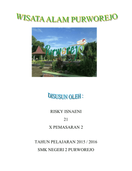 Buku PDF Risky Isnaeni X PM 2 Wisata Alam Purworejo