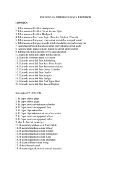 PERBEDAAN EDMODO DENGAN FACEBOOK