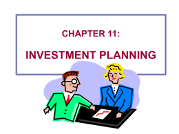 INVESTMENT PLANNING CHAPTER 11:
