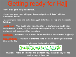 Getting ready for Hajj
