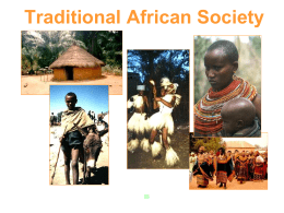 Traditional African Society =
