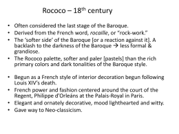Rococo – 18 century
