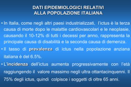 DATI EPIDEMIOLOGICI RELATIVI ALLA POPOLAZIONE ITALIANA