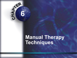 6 Manual Therapy Techniques