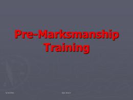 Pre-Marksmanship Training 5/19/2016 SSG Rivera