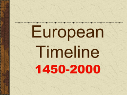 European Timeline 1450-2000