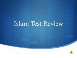 Islam Test Review S