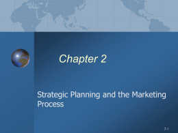 Chapter 2 Strategic Planning and the Marketing Process 2-1