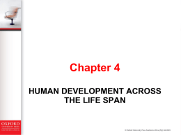 Chapter 4 HUMAN DEVELOPMENT ACROSS THE LIFE SPAN