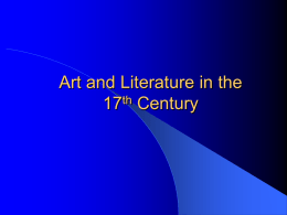 Art and Literature in the 17 Century th