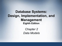 Database Systems: Design, Implementation, and Management Chapter 2