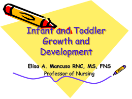 Infant and Toddler Growth and Development Elisa A. Mancuso RNC, MS, FNS