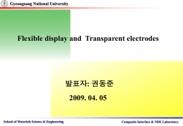 Flexible display and  Transparent electrodes 2009. 04. 05 : Gyeongsang National University