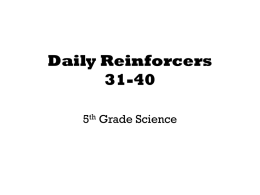 Daily Reinforcers 31-40 5 Grade Science