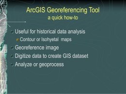 ArcGIS Georeferencing Tool