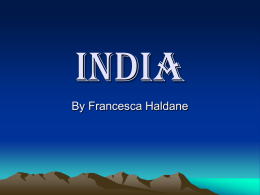 INDIA By Francesca Haldane