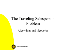 The Traveling Salesperson Problem Algorithms and Networks