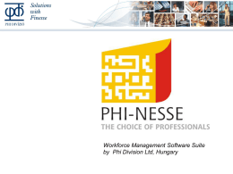 Workforce Management Software Suite by  Phi Division Ltd, Hungary